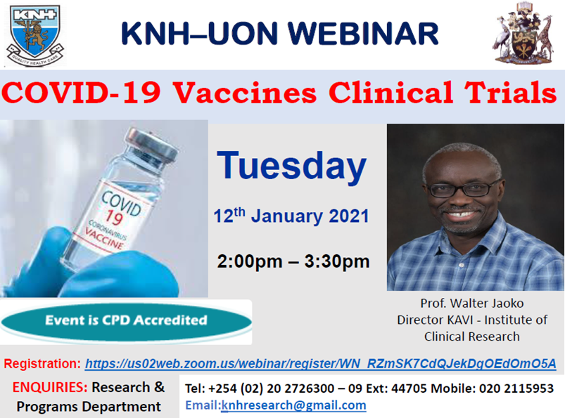 Webinar: Covid-19 vaccine clinical trials 