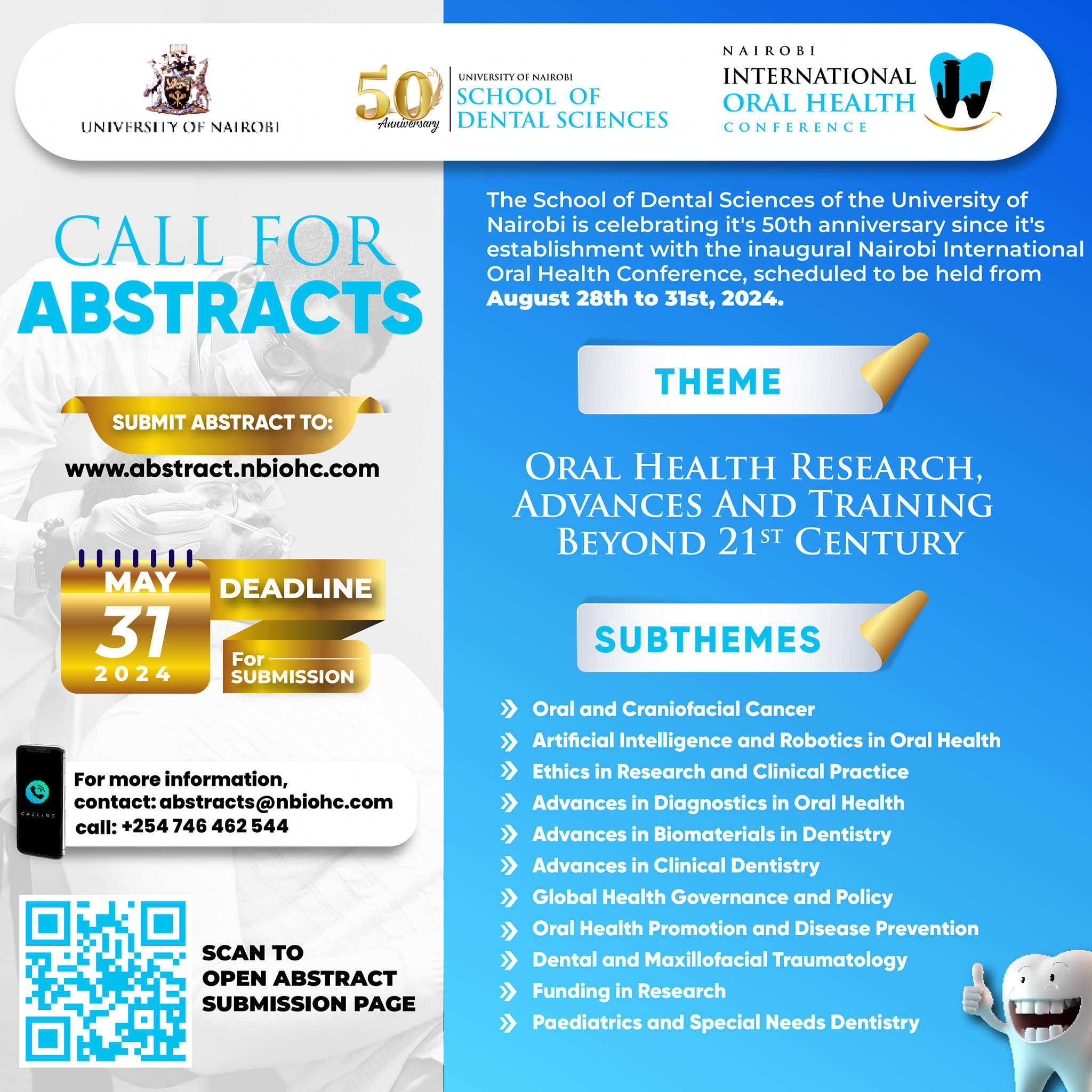 Nairobi International Oral Health Conference poster.