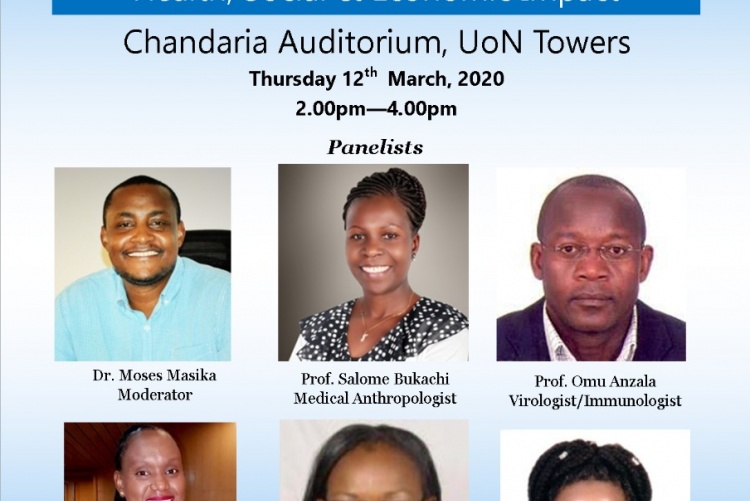 Corona virus public forum poster.