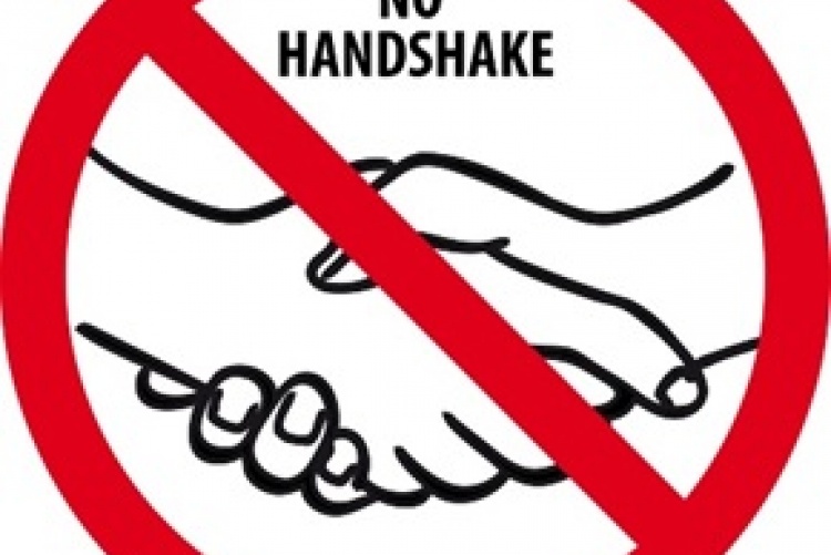 No handshake.
