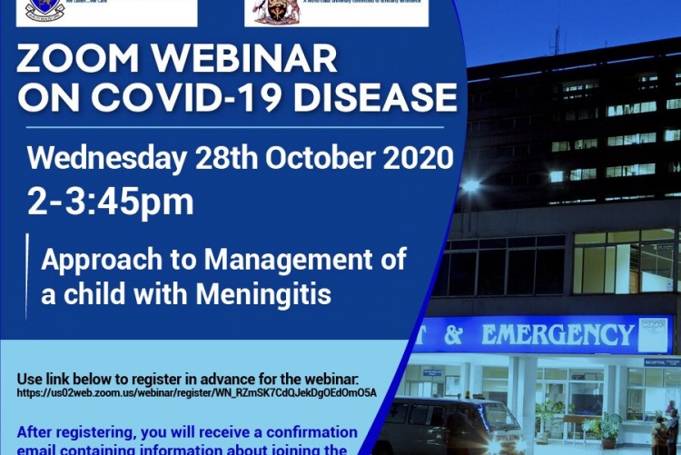 Approach to Management of a child with Meningitis poster.