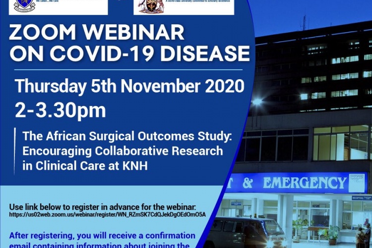 The African Surgical Outcomes Study - Webinar poster.