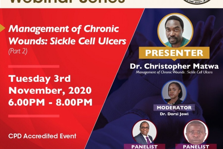 Wound Care Workshop Webinar Series - 3rd October poster.