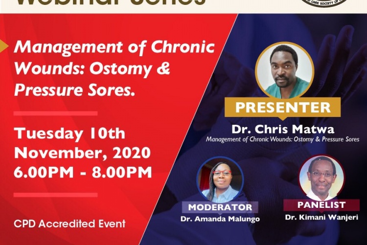 Wound Care Workshop Webinar Series 10th November poster.