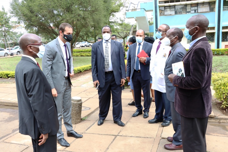 Hungarian ambassador to Kenya His Excellency Dr. Zsolt Mészáros for the handover event.