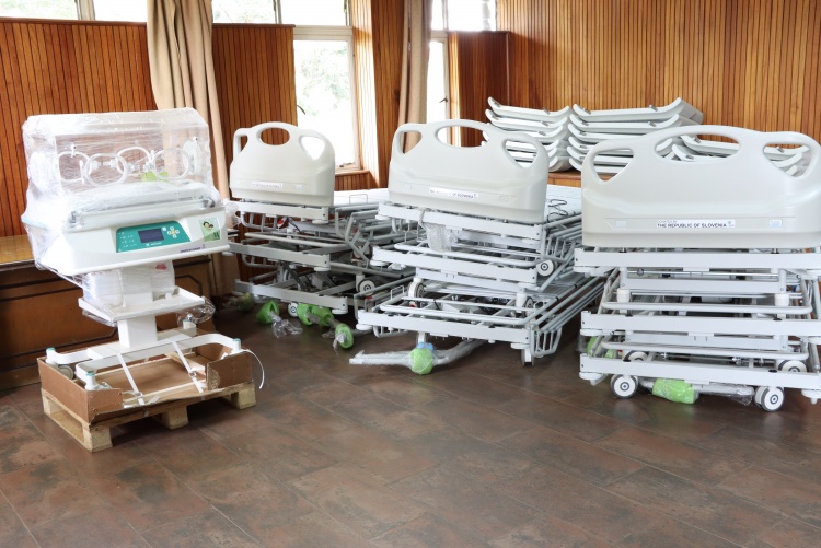 The assorted medical equipment donated to the College of Health Sciences.