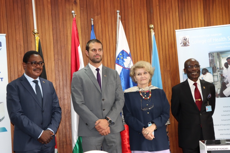 A group photo of guests during the ceremony.