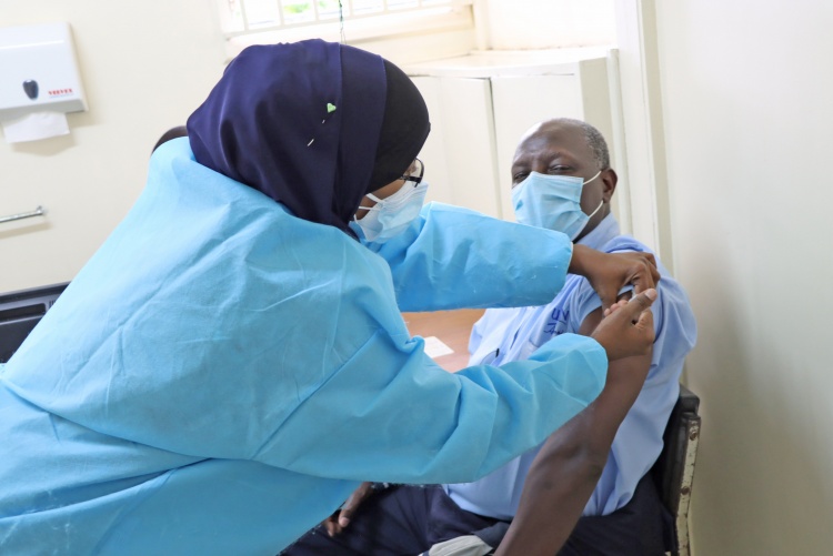 Launch of COVID-19 vaccination campaign at the University of Nairobi.