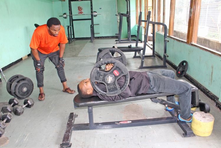 Health and fitness gym at the College of Health Sciences.