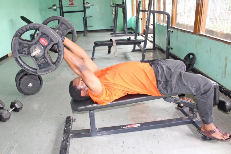 Health and fitness gym at the College of Health Sciences.