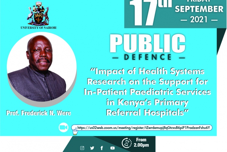 Prof. Frederick Were’s Doctor of Science defense poster.