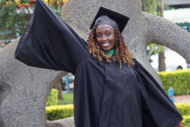 Rebecca Adut Dau, 66th UoN graduation valedictorian.