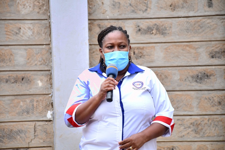 Dr. Carol Ngunu dep. NMS presenting her speech 