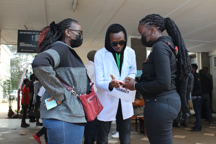 New Students being guided during registration.
