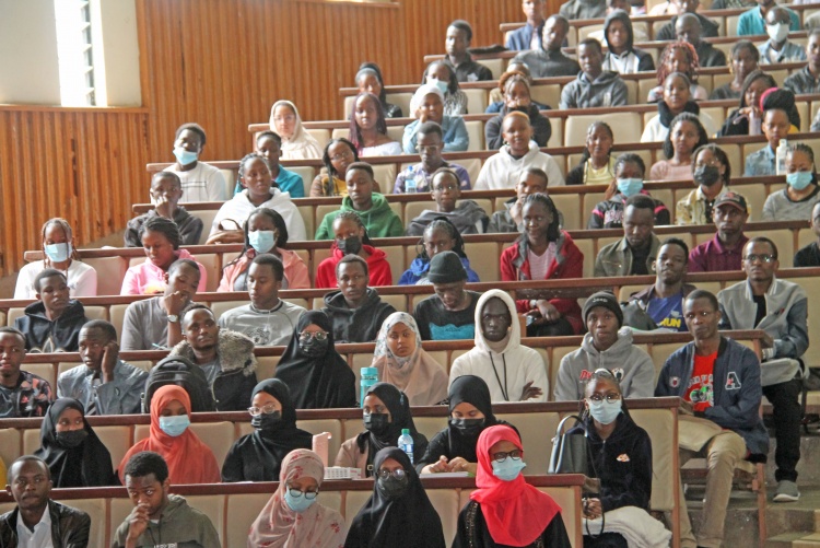 Students in attendance during the Dean's address