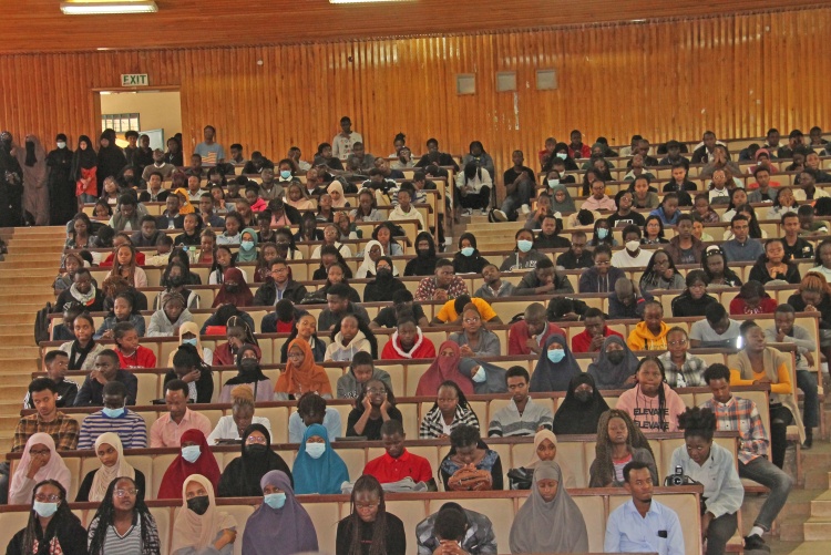 Students in attendance during the Dean's address 