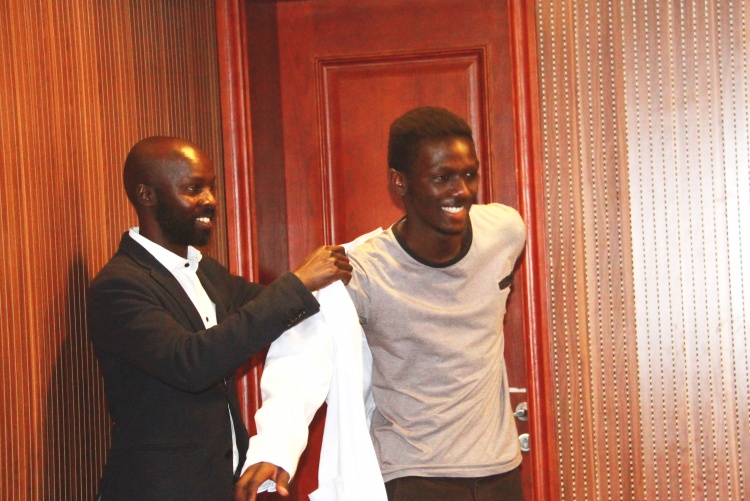 Doctors cloaking the new students 