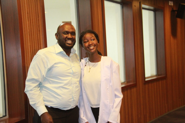 Doctors cloaking the new students 