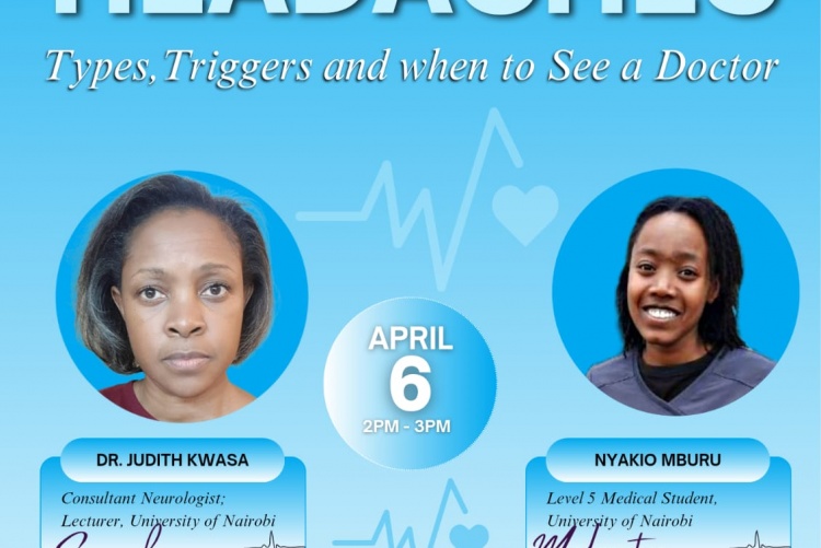 AMSUN webinar on headaches  poster.