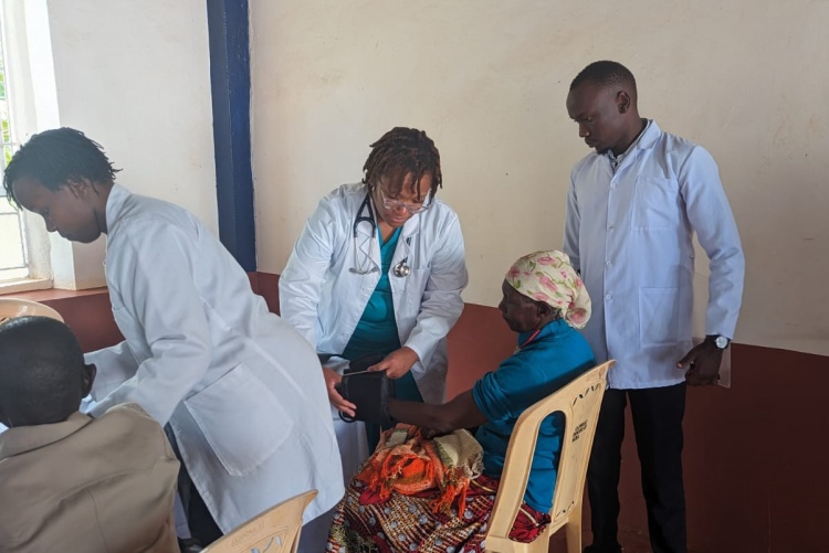 residents at the medical camp