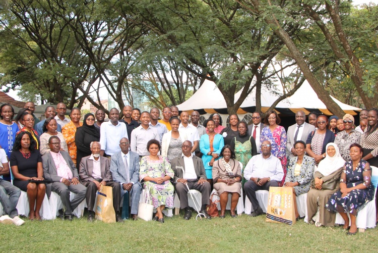 Staff retirement party group photo