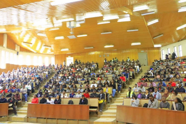 Orientation of newly admitted students to the Faculty of Health Sciences.