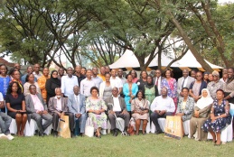 Staff retirement party group photo