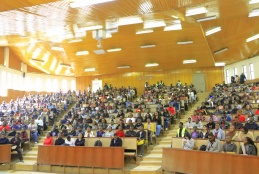 Orientation of newly admitted students to the Faculty of Health Sciences.